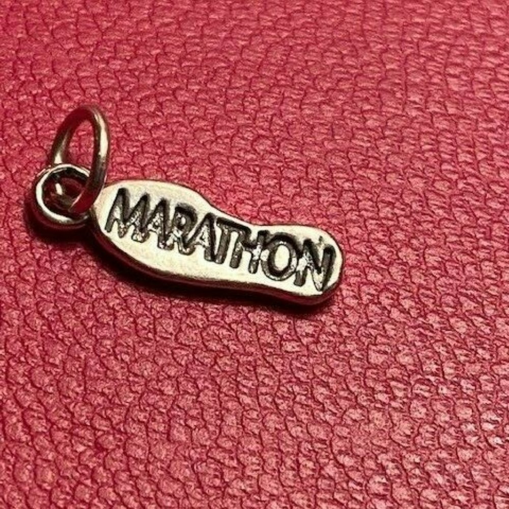 NEW! 26.2 or 13.1 Marathon Running Jog .925 Charm